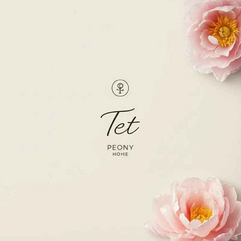 Ứng dụng background Tết hiện đại trong thiết kế thiệp điện tử của Peony Home